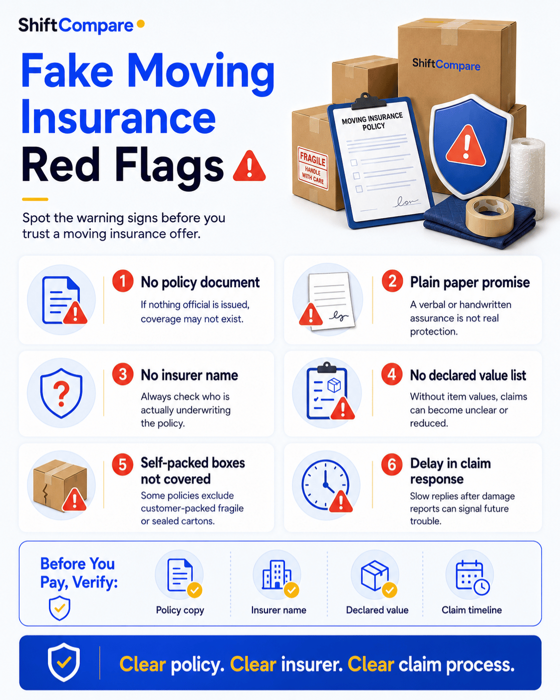 Fake moving insurance red flags before paying a mover