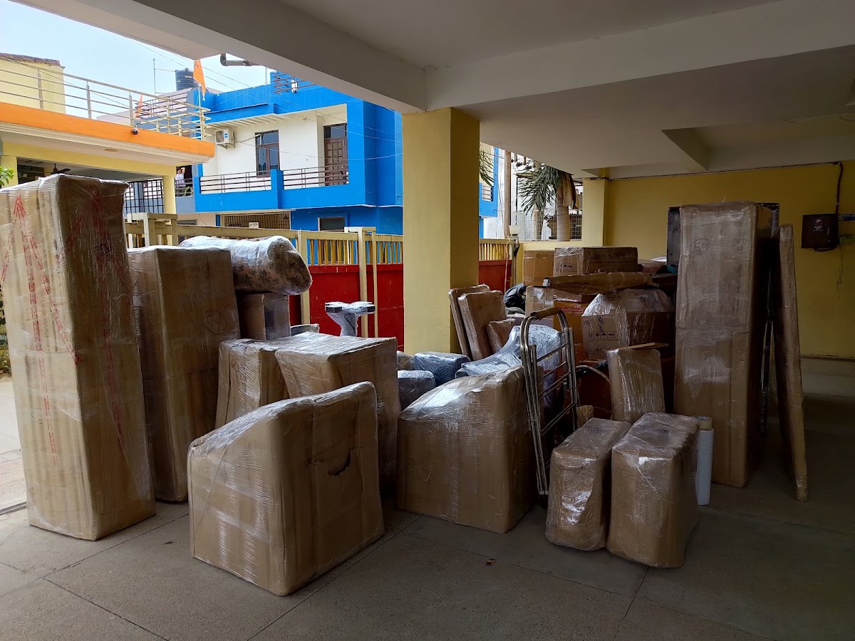 Wrapped household furniture ready for a Paradise Packers and Movers Delhi move