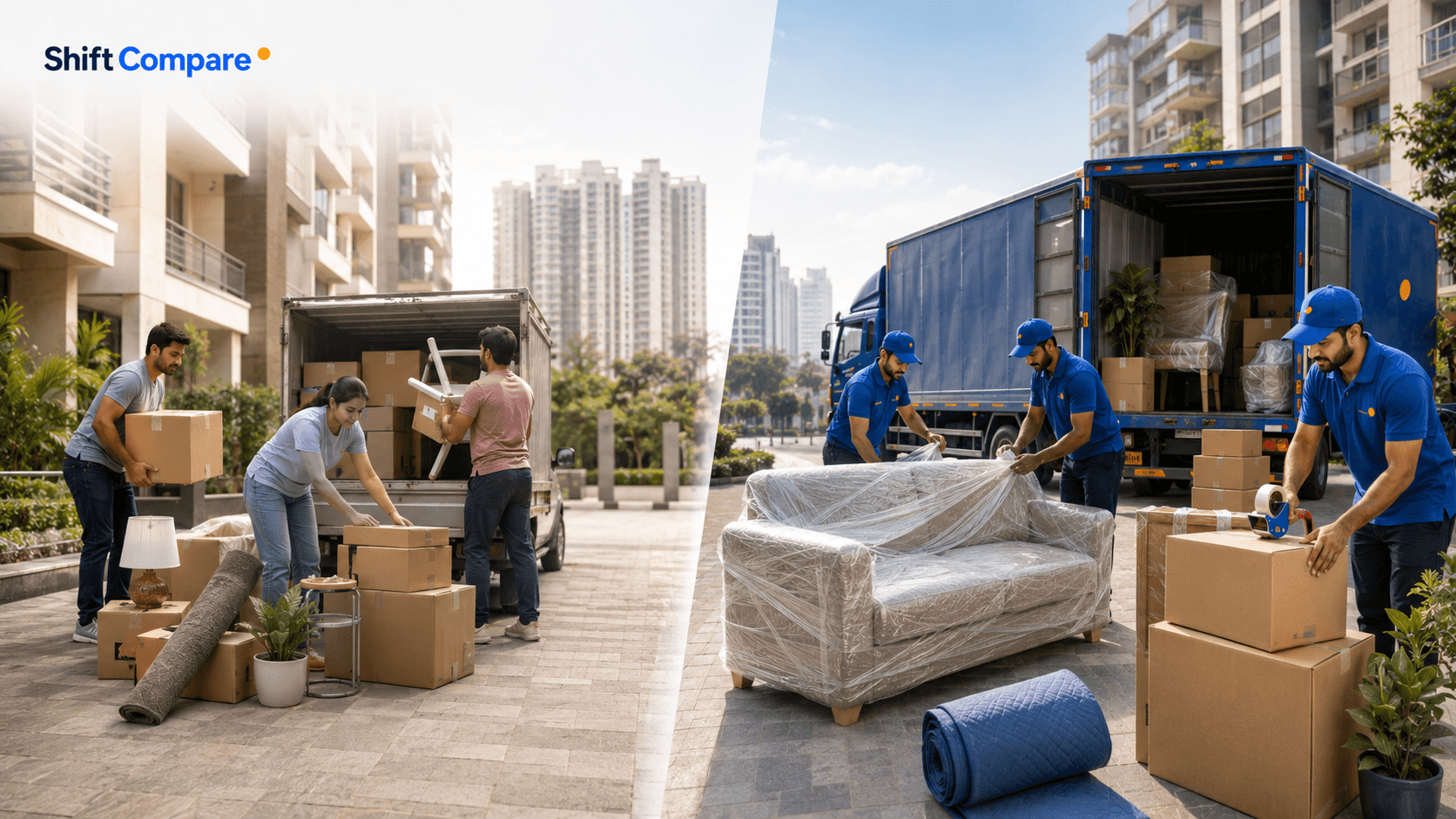 Packers movers versus self shifting with cost, labour, truck rental and damage risk comparison