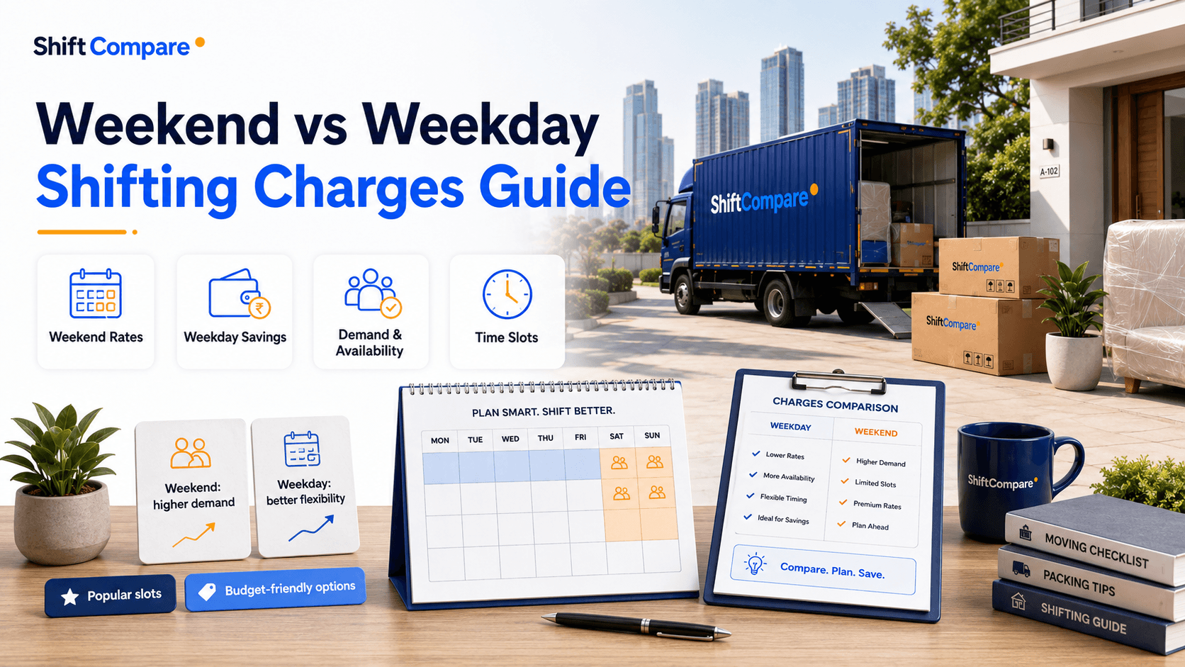Weekend vs weekday shifting charges using NCR quote timing and demand patterns